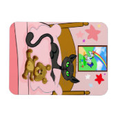 Einhorn, Katze und Teddy Bären Magnet (Horizontal)