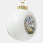 Einhorn Keramik Kugel-Ornament (Links)