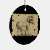 Einhorn Keramik Ornament (Rechts)