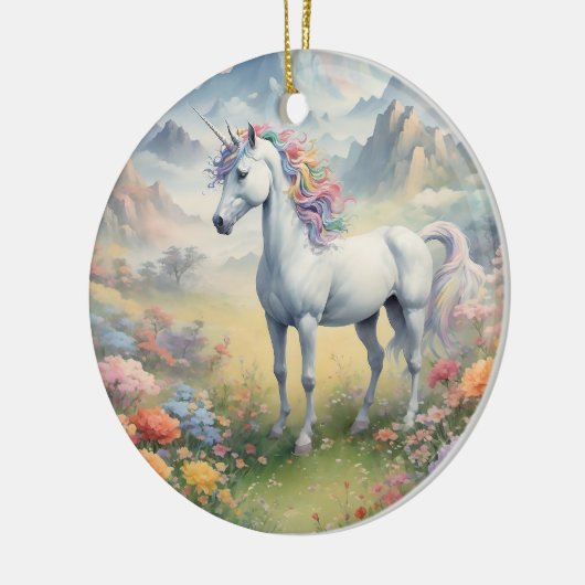 Einhorn Keramik Ornament (Links)