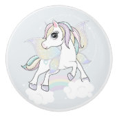 Einhorn-Keramik-Pull Keramikknauf (Vorderseite)