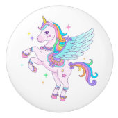 Einhorn-Keramik-Pull Keramikknauf (Vorderseite)