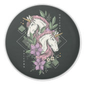 Einhorn-Keramik-Pull Keramikknauf (Vorderseite)