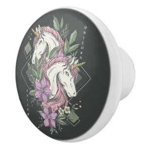 Einhorn-Keramik-Pull Keramikknauf