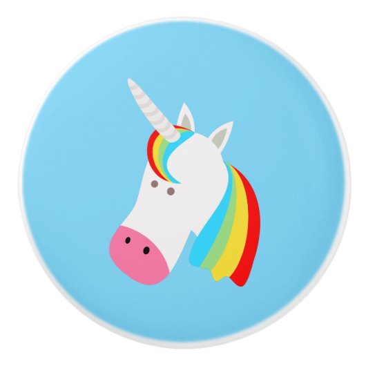 Einhorn Keramikknauf (Vorderseite)