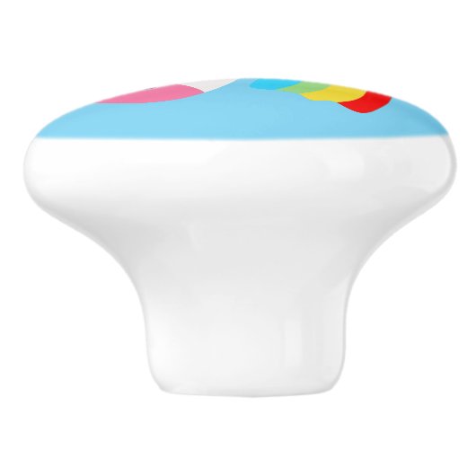 Einhorn Keramikknauf (Seitenansicht)