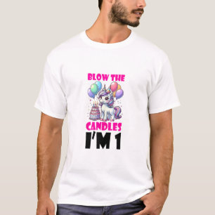 Einhorn-Kinder 1. Geburtstagsfeier Junge 1 Jahr al T-Shirt