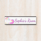 Einhorn Kinder Schlafzimmertür Name Plaque Türschild (Vorderseite )