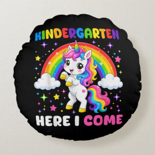 Einhorn - Kindergarten, ich komme - Zurück zur Sch Rundes Kissen
