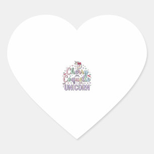 Einhorn Kirsche Kokette Einhorn Original Zazzle De Herz-Aufkleber