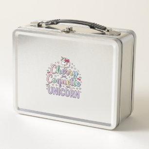 Einhorn Kirsche Kokette Einhorn Original Zazzle De Metall Brotdose