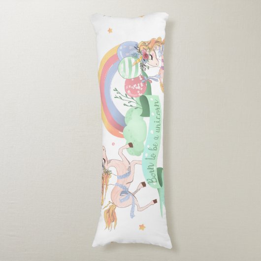 Einhorn-Kissen Seitenschläferkissen (Vorderseite Vertikal)