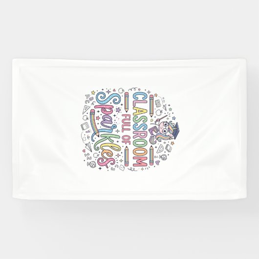 Einhorn-Klassenzimmer voller Glitzer Original Merc Banner (Horizontal)