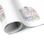 Einhorn-Klassenzimmer voller Glitzer Original-Werb Geschenkpapier (Rolleneckpunkt)