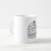 Einhorn-Klassenzimmer voller Glitzer Original-Werb Kaffeetasse (Vorderseite Links)