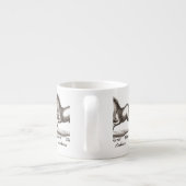 Einhorn-Klassik-Kreatur, die magisches Woodland lä Espressotasse (Rückseite)