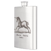 Einhorn-Klassik-Kreatur, die magisches Woodland lä Flachmann (Links)