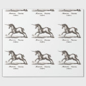 Einhorn-Klassik-Kreatur, die magisches Woodland lä Geschenkpapier (Flach)