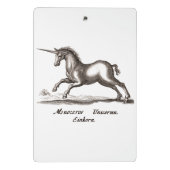 Einhorn-Klassik-Kreatur, die magisches Woodland lä Mini Klemmbrett (Rückseite)