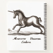 Einhorn-Klassik-Kreatur, die magisches Woodland lä Notizblock (Rückseite)