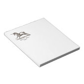 Einhorn-Klassik-Kreatur, die magisches Woodland lä Notizblock (angewinkelt)