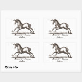 Einhorn-Klassik-Kreatur, die magisches Woodland lä Rechteckiger Aufkleber (Blatt)