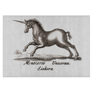 Einhorn-Klassik-Kreatur, die magisches Woodland lä Schneidebrett