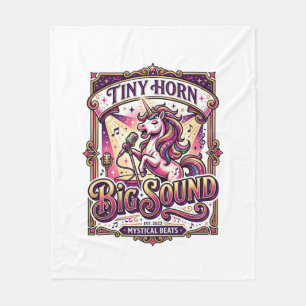 Einhorn Kleines Horn Großer Klang Stylisches Merch Fleecedecke