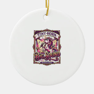 Einhorn Kleines Horn Großer Klang Stylishes Merch Keramik Ornament