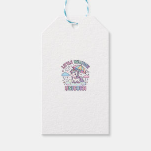 Einhorn Kleines Wetter Einhorn Grafikdesign Weiß Geschenkanhänger