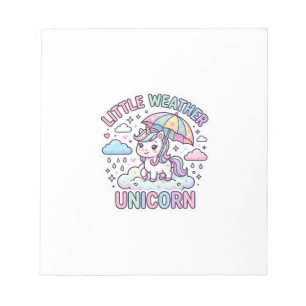 Einhorn Kleines Wetter Einhorn Grafikdesign Weiß Notizblock
