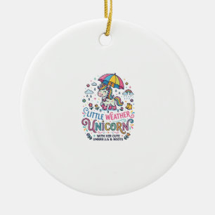 Einhorn Kleines Wetter Einhorn Trend-Shirt Grafik Keramik Ornament