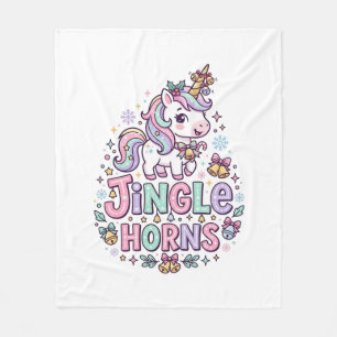 Einhorn Klingelhörner Charmante Bekleidung Grafik_ Fleecedecke