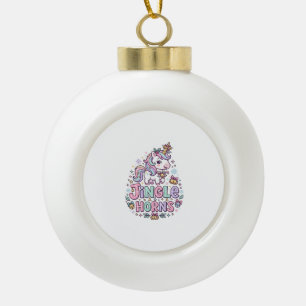 Einhorn Klingelhörner Charmante Bekleidung Grafik_ Keramik Kugel-Ornament