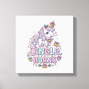 Einhorn Klingelhörner Charmante Bekleidung Grafik_ Leinwanddruck