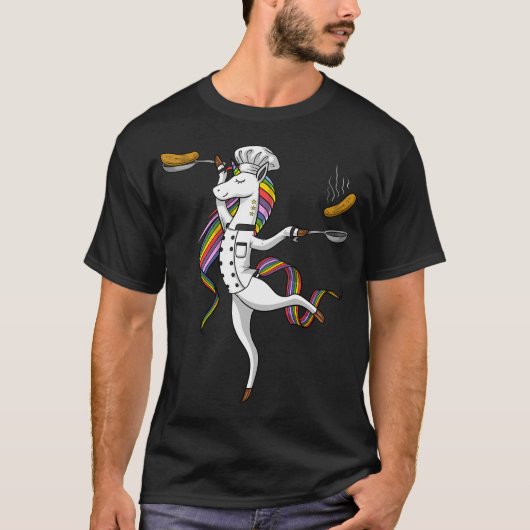 Einhorn-Kochkochkunst T-Shirt (Vorderseite)