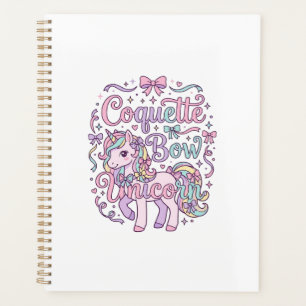 Einhorn Koketter Bogen Einhorn Süß Pastell Grafik Planer