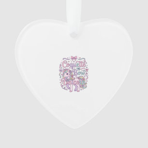 Einhorn Koketter Bogen Einhorn Süße Pastell Grafik Ornament