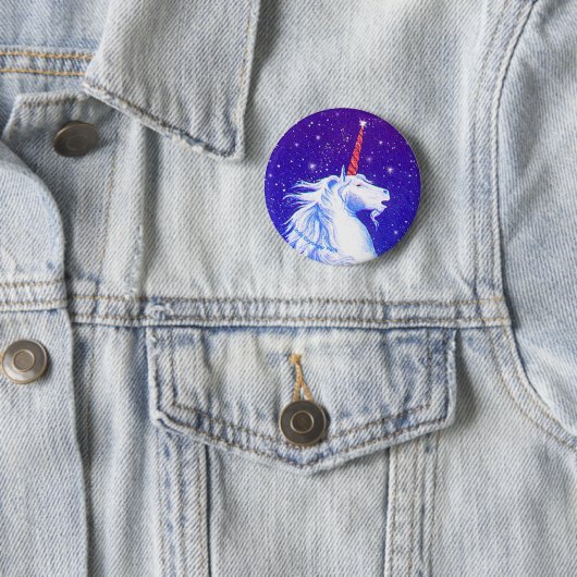 Einhorn-Kopf mit Blau Button (Beispiel)