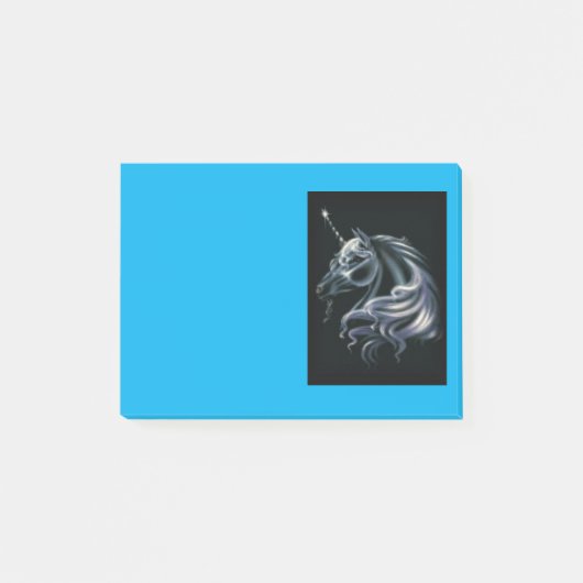 Einhorn-Kopf Post-it Klebezettel (Vorderseite)
