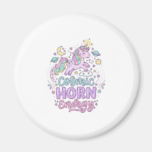 Einhorn Kosmische Horn Energie Süße Pastell Grafik Magnet