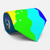 Einhorn kotzt Regenbogen Krawatte (Gerollt)