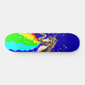 Einhorn kotzt Regenbogen Skateboard (Horizontal)