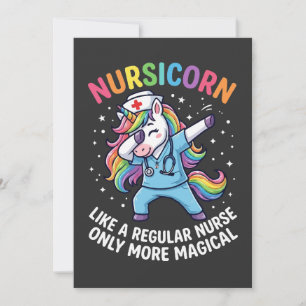 Einhorn-Krankenschwester Energie Hell und Magisch Einladung