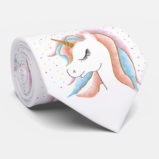 Einhorn Krawatte (Gerollt)