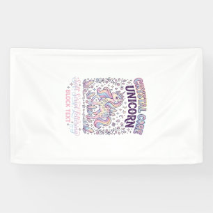 Einhorn Kristallkern Einhorn Niedlich Vektor Desig Banner