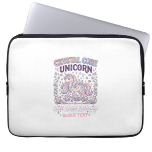 Einhorn Kristallkern Einhorn Niedlich Vektor Desig Laptopschutzhülle