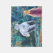 Einhorn-Kunst Fleecedecke (Vorderseite)