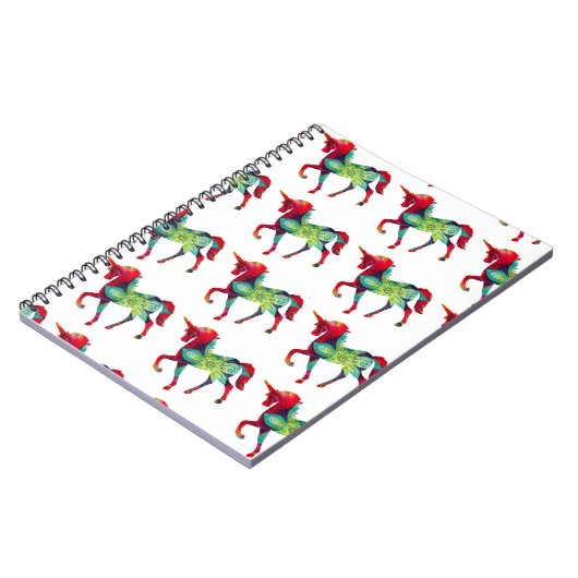 Einhorn-KunstNotebook Notizblock (Linke Seite)