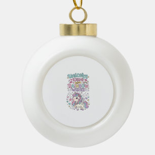 Einhorn Küsse und Regenbogen Wünsche Süße Pastell Keramik Kugel-Ornament